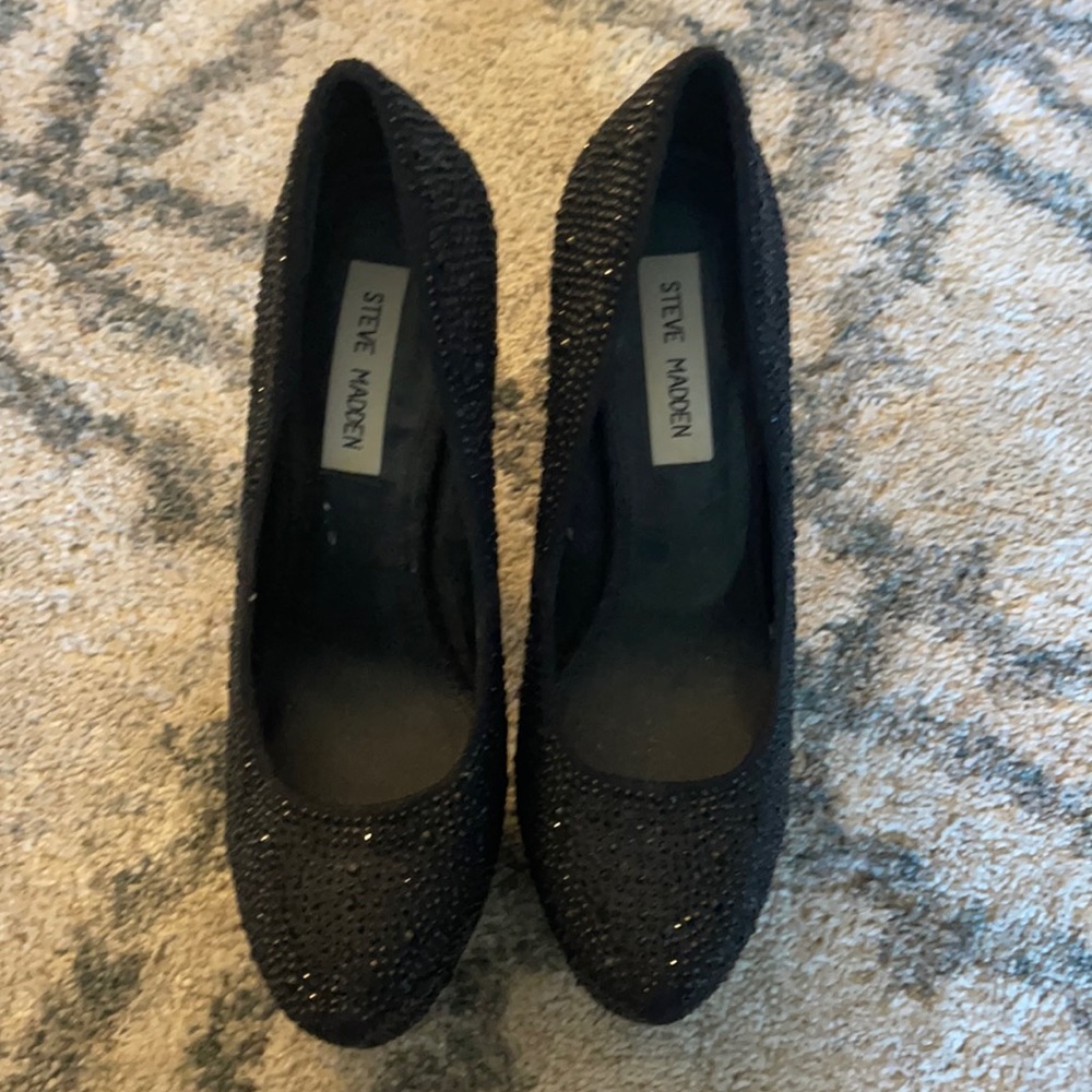 Steve Madden Black Sparkly heels